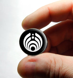 Black and White Bassnectar Glass Cabochons for Jewelry Making