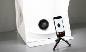 Portable Photo Studio LED Photography Light Box Tent + Black and White Backdrops + USB Cord