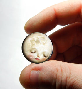 Sleeping Moon Glass Cabochon for Jewelry Making