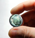 Moon Face Glass Cabochon - Design 3 - for Jewelry Making