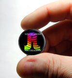 Pretty Lights Glass Cabochon - Design 7 - for Jewelry Making