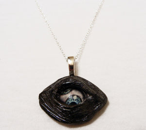 TOOL - Third Eye Polymer Clay Pendant with 22 inch Sterling Silver Necklace